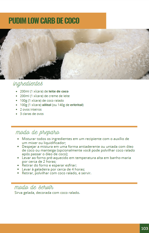 pudim low carb