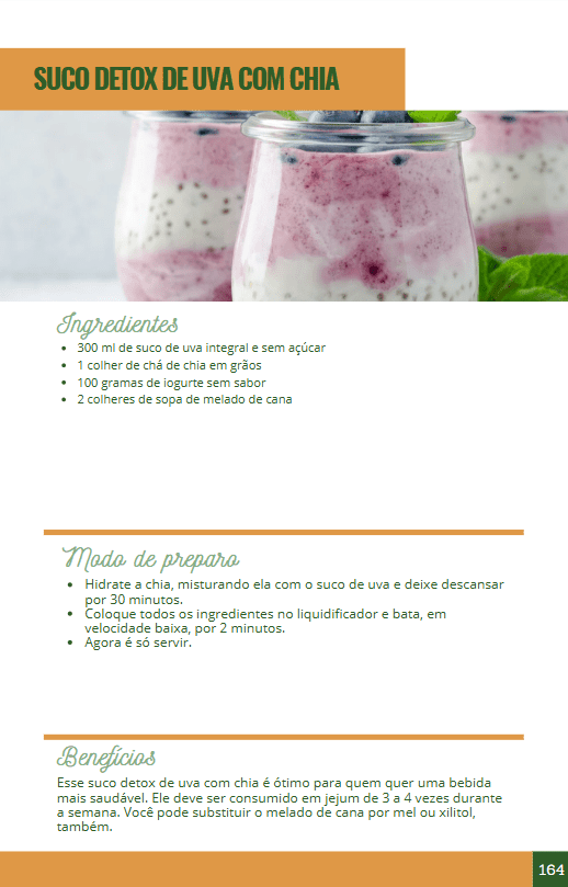 suco detox uva e chia